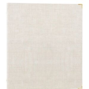 Target Cream Linen Hardcover Binder with Gold Corners